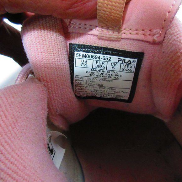 FILA Pink Women's Sneakers Running Shoes Size 7 1/2 - Picture 8 of 10